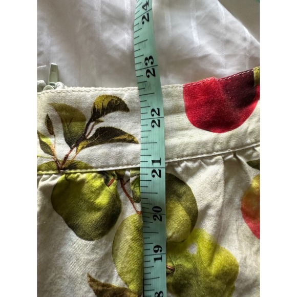 Retrolicious Apple Print Skirt - Green & Red Vintage Style Cotton Size L - Picture 6 of 6